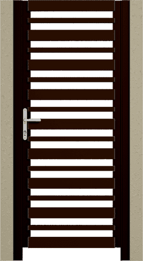 Калитка Алютех, накладной монтаж, разреженное заполнение с горизонтальной ориентацией